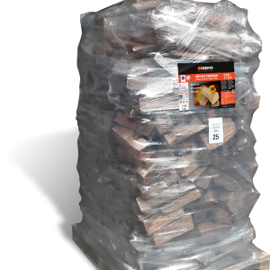 Bûches de bois sec  Premium de 25 cm en  ballot de 2 m3 (2,6 st)