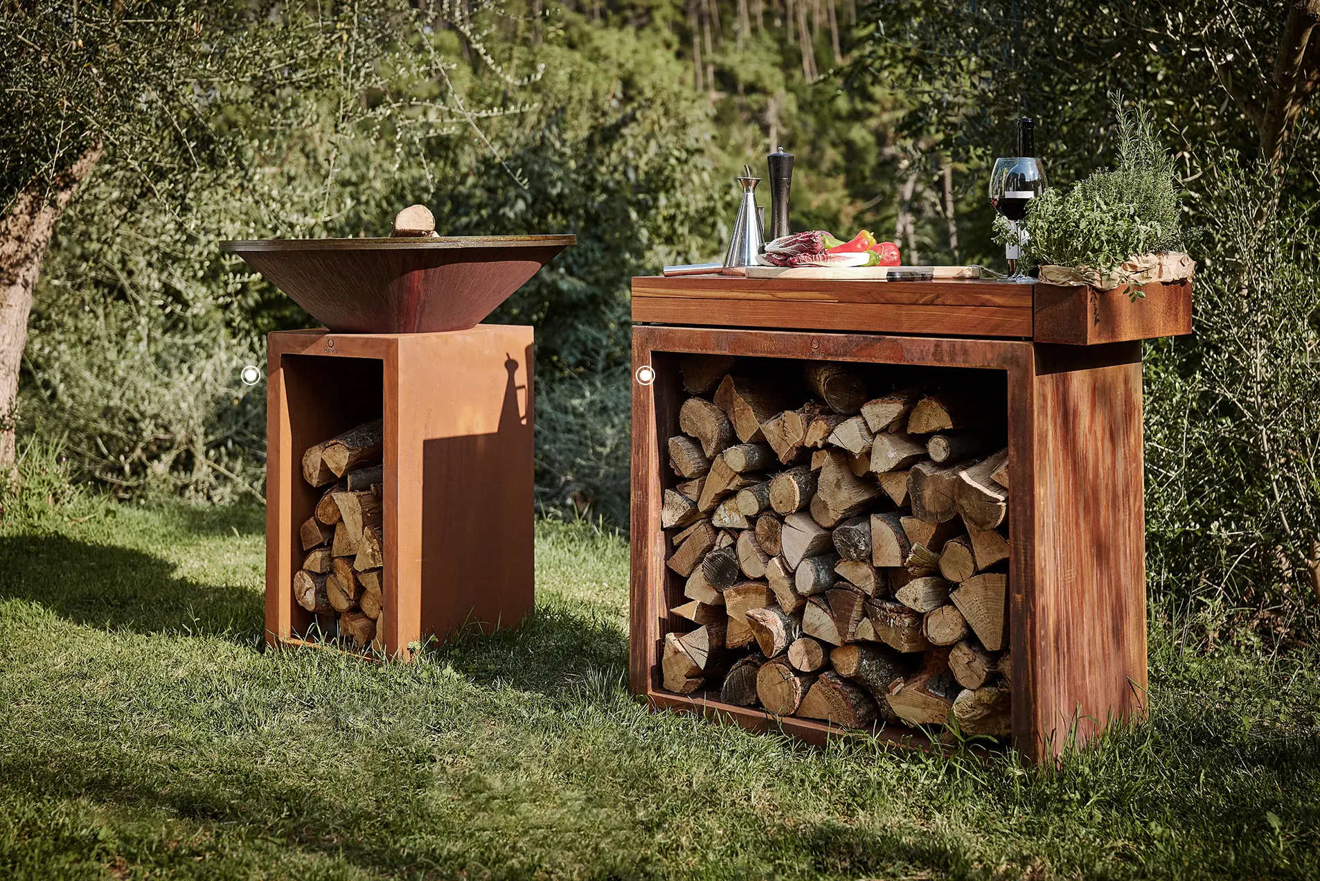 Plancha à bûches OFYR CLASSIC STORAGE CORTEN 85 – Image 7