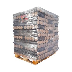 Bûches de bois densifié en palette de 140 packs de 5 bûches